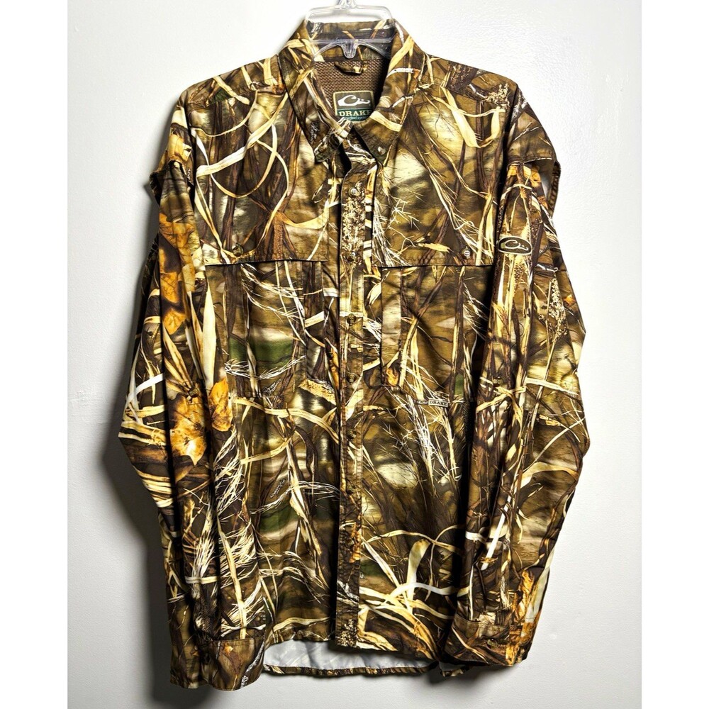 Drake Waterfowl Systems Men’s XL Regular Camo Polyester Breathable Shirt
